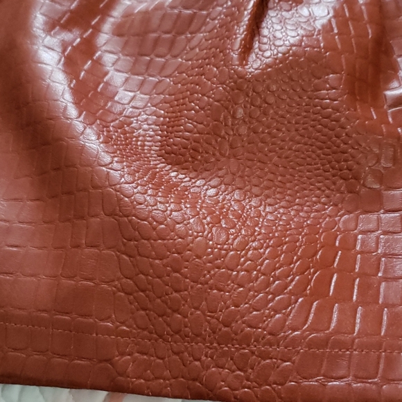 FREE PEOPLE CROC MARE HELENA FAUX LEATHER SHORTS - Picture 11 of 12